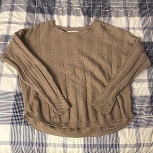 Pink Republic Women's Brown Crew Neck Sweater